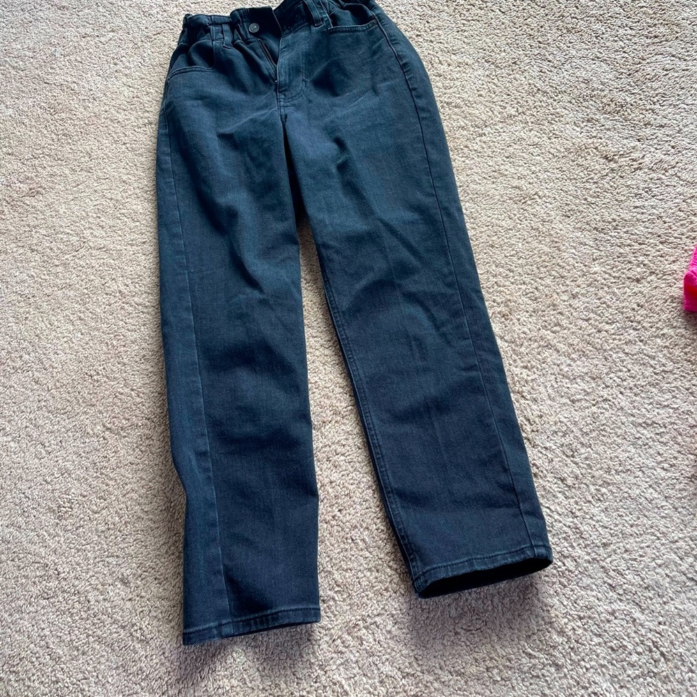Express Super High Waisted Paperbag Mom Jeans